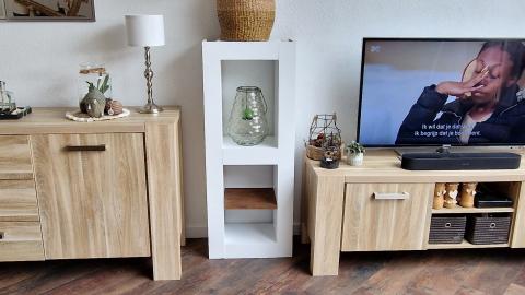 Testkast in de huiskamer.