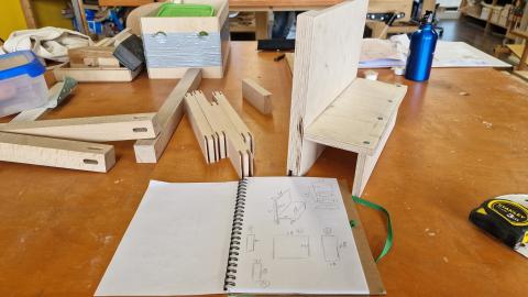 Jig voor een penverbinding.